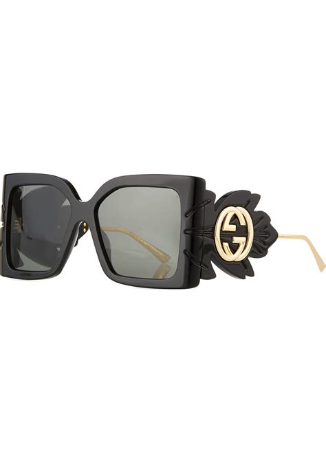 gucci oversize square-frame acetate sunglasses with web|Gucci generation 53mm rectangular sunglasses.